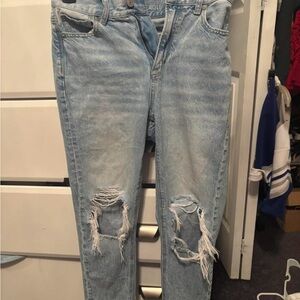 Distressed Light Blue Jeans